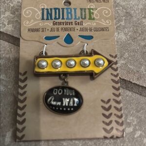 IndiBlue Yellow Arrow Pendant